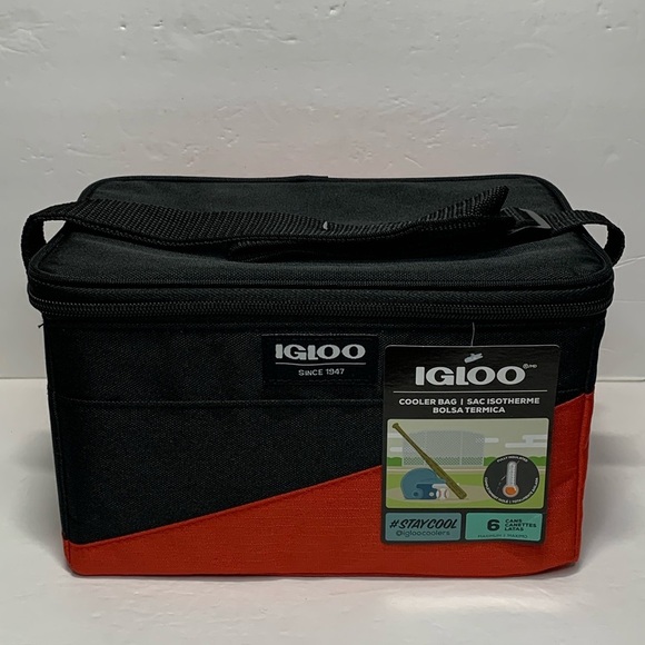 Igloo Insulated 6 Can Hard Liner Square Cooler Bag NWT - Picture 1 of 11